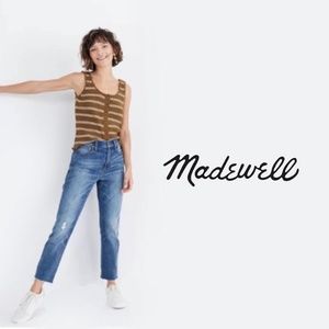 MADEWELL The High Rise Slim Crop Boyfriend Jean